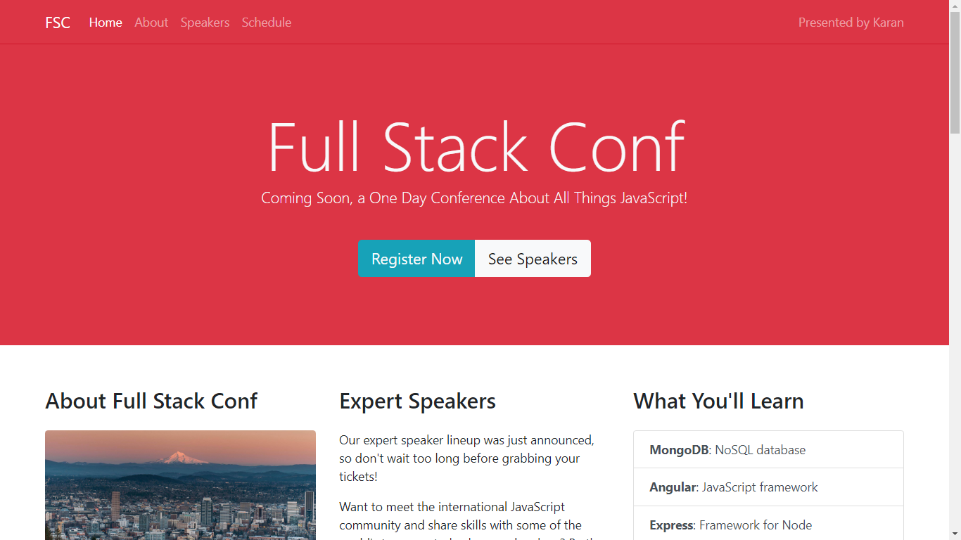 js conference website
