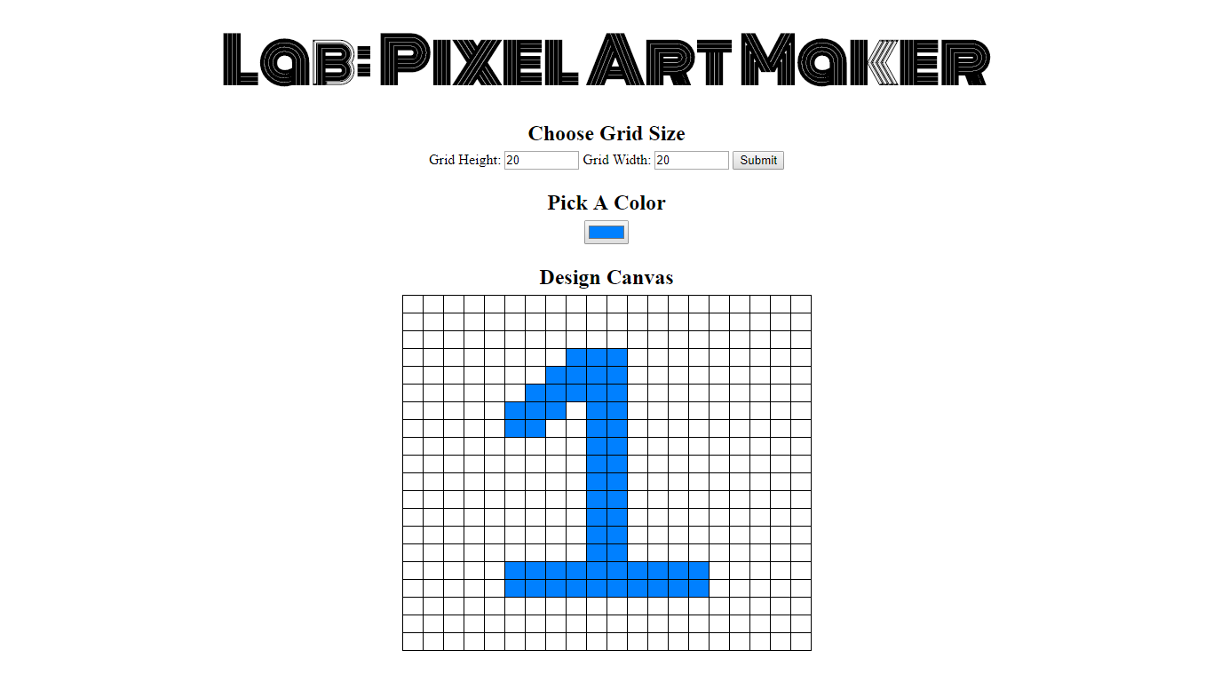 Pixel art maker project